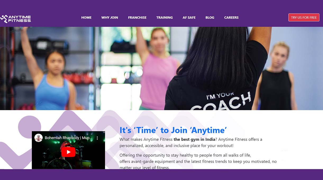 Free Bootstrap Fitness website 